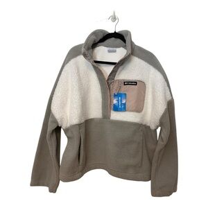 Columbia Women’s Fleece Jacket in Dove, Sea Salt, and Crushed Clay size XXL